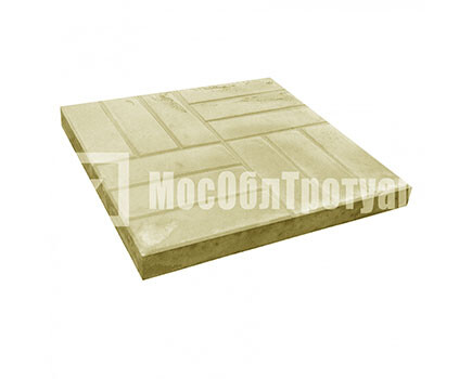 Тротуарная плитка «12 кирпичей» (500X500X50) Желтый